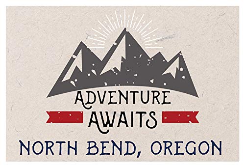 North Bend Oregon Souvenir 2x3 Inch Fridge Magnet Adventure Awaits Design