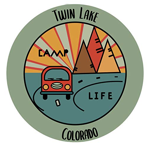 Twin Lake Colorado Souvenir Decorative Stickers (Choose theme and size)