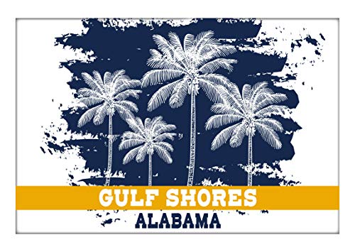 Gulf Shores Alabama Souvenir 2x3 Inch Fridge Magnet Palm Design