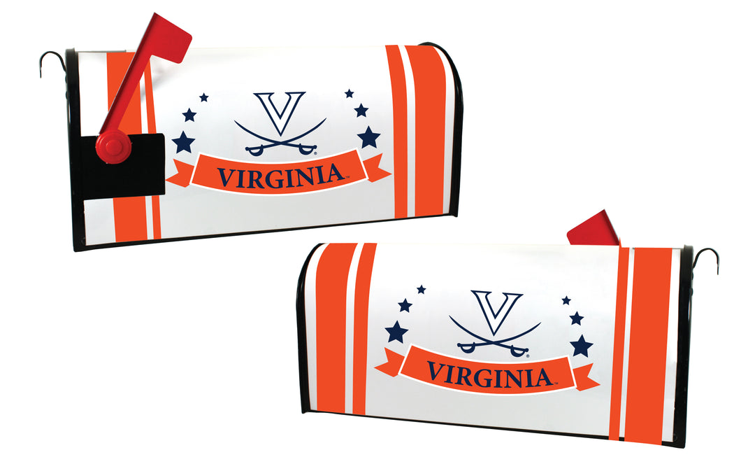 Virginia Cavaliers NCAA Officially Licensed Mailbox Cover Logo and Stripe Design