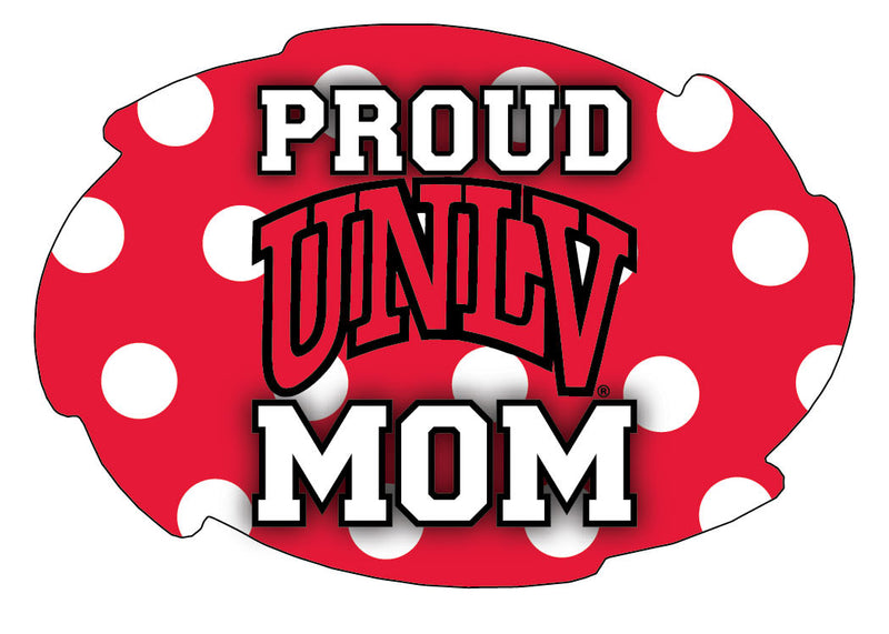 UNLV Rebels 5x6-Inch Swirl Shape Proud Mom NCAA - Durable School Spirit Vinyl Decal Perfect Gift for Mom