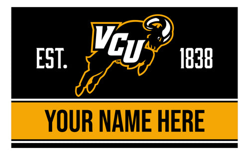 Personalized Customizable Virginia Commonwealth Wood Sign with Frame Custom Name