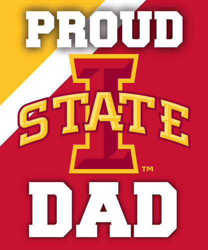 Iowa State Cyclones 5x6-Inch Proud Dad NCAA - Durable School Spirit Vinyl Decal Perfect Gift for Dad