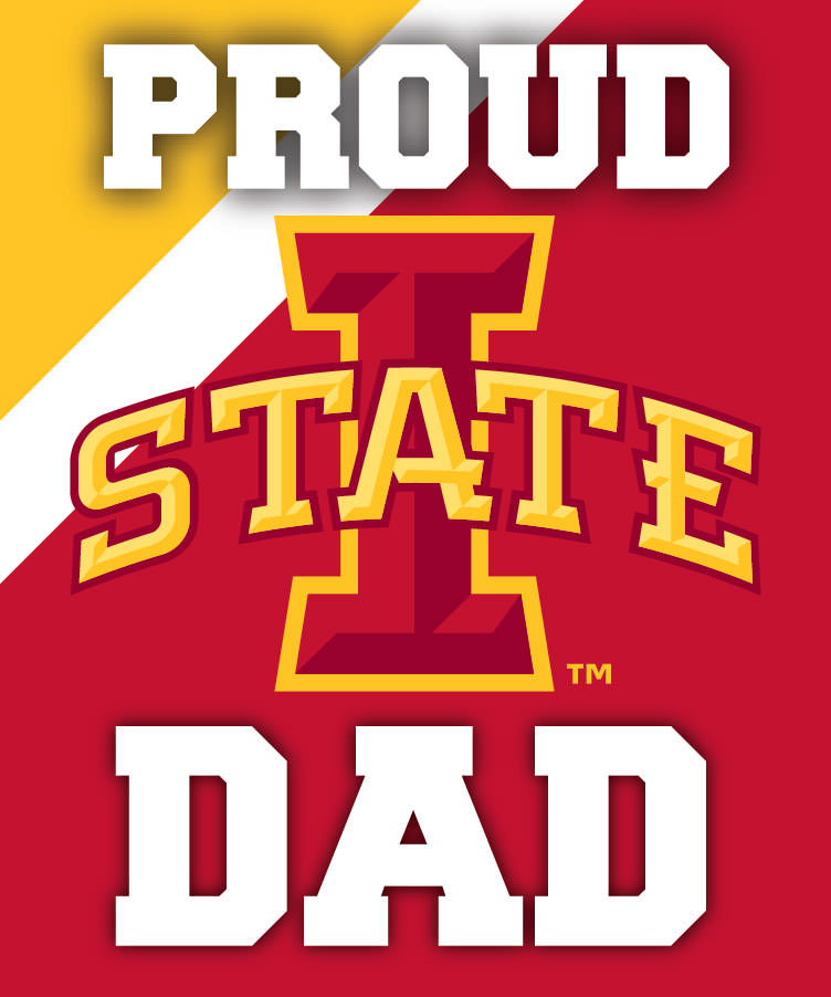 Iowa State Cyclones 5x6-Inch Proud Dad NCAA - Durable School Spirit Vinyl Decal Perfect Gift for Dad
