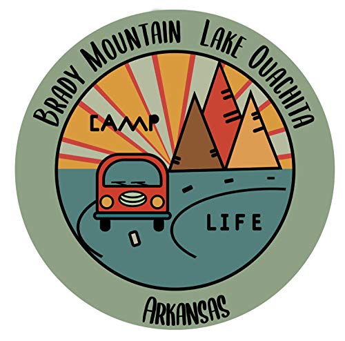 Brady Mountain Lake Ouachita Arkansas Souvenir Decorative Stickers (Choose theme and size)