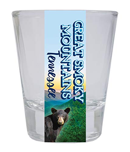 Great Smoky Mountains Gatlinburg Tennessee National Park Souvenir Round Shot Glass