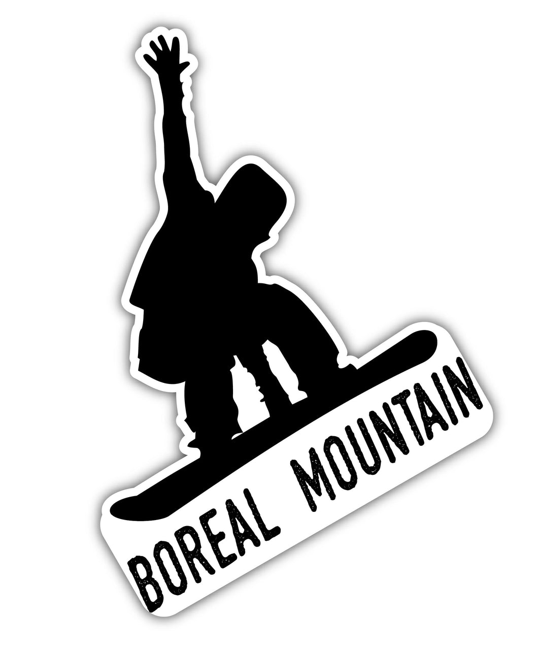 Boreal Mountain California Ski Adventures Souvenir 4 Inch Vinyl Decal Sticker Board Design