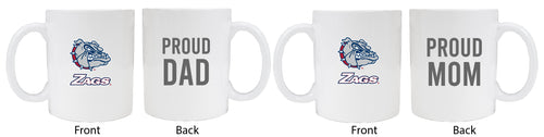 Gonzaga Bulldogs Proud Mom And Dad White Ceramic Coffee Mug 2 pack (White)