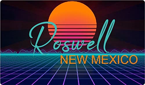 Roswell New Mexico 4 X 2.25-Inch Fridge Magnet Retro Neon Design