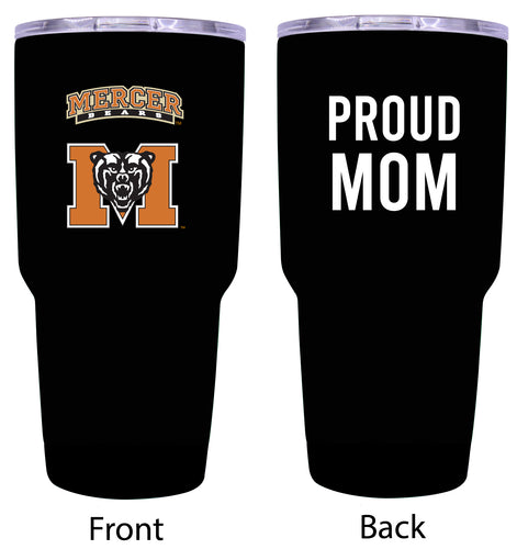 Mercer University Proud Mom 24 oz Insulated Stainless Steel Tumbler - Black