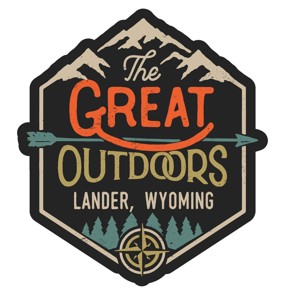 Lander Wyoming Souvenir Decorative Stickers (Choose theme and size)