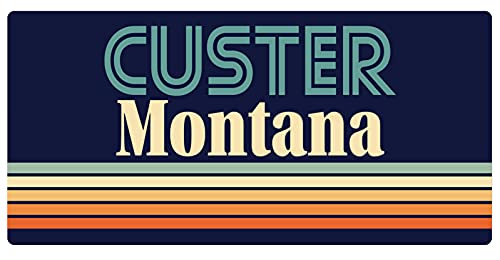 Custer Montana 5 x 2.5-Inch Fridge Magnet Retro Design