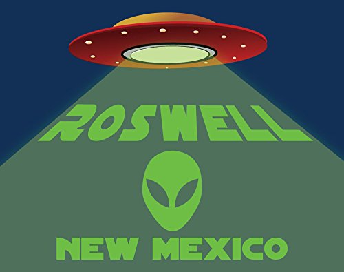 Roswell New Mexico UFO Alien I Believe Souvenir 5x6 Inch Sticker Decal