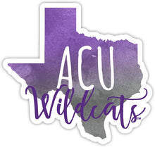 Load image into Gallery viewer, Abilene Christian University 4-Inch State Shape NCAA Vinyl Decal Sticker for Fans, Students, and Alumni
