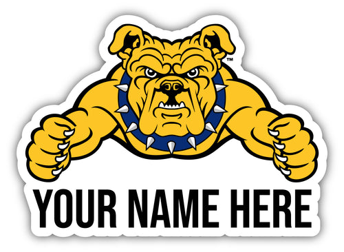 North Carolina A&T State Aggies 9x14-Inch Mascot Logo NCAA Custom Name Vinyl Sticker - Personalize with Name