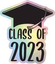 Load image into Gallery viewer, Class of 2023 Graduation Grad Senior Holographic Vinyl Decal Sticker
