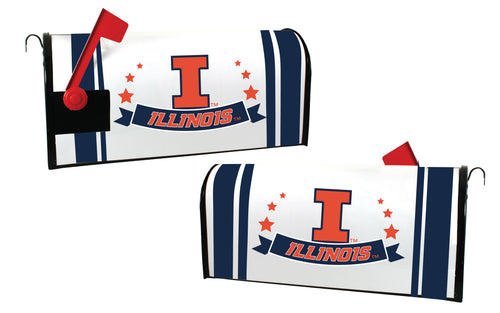 Illinois Fighting Illini NCAA Officially Licensed Mailbox Cover Logo and Stripe Design