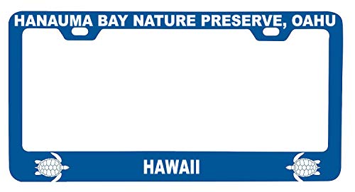 R and R Imports Hanauma Bay Nature Preserve, Oahu Hawaii Turtle Design Souvenir Metal License Plate Frame