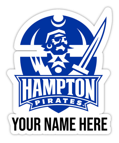 Hampton University 9x14-Inch Mascot Logo NCAA Custom Name Vinyl Sticker - Personalize with Name