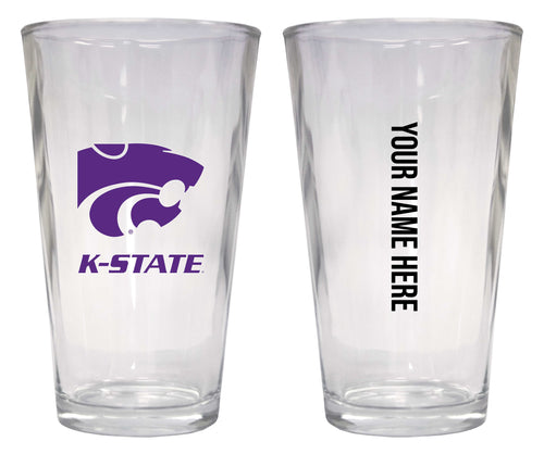 Customizable NCAA Kansas State Wildcats 16 oz Pint Glass – Perfect Gift Personalized With your own  or any fan name