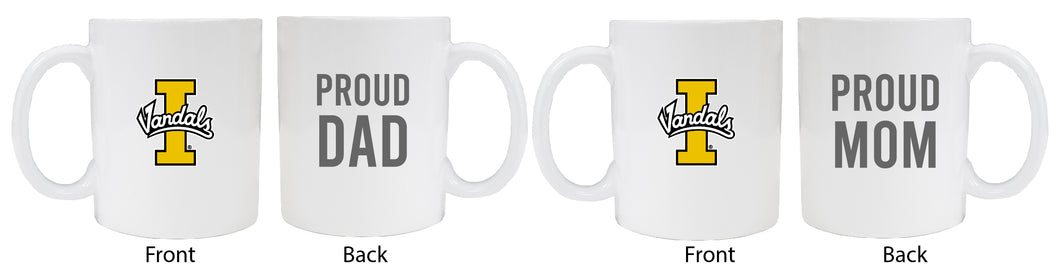 Idaho Vandals Proud Mom And Dad White Ceramic Coffee Mug 2 pack (White)