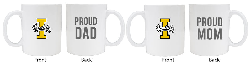 Idaho Vandals Proud Mom And Dad White Ceramic Coffee Mug 2 pack (White)