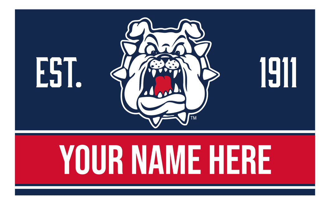 Personalized Customizable Fresno State Bulldogs Wood Sign with Frame Custom Name