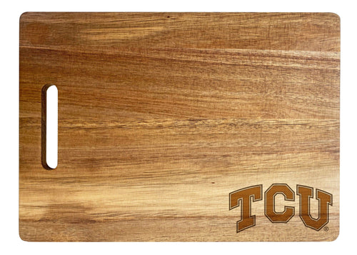 Texas Christian University Classic Acacia Wood Cutting Board - Small Corner Logo