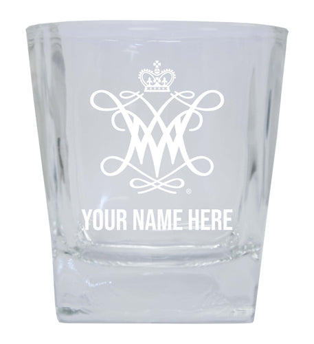 William and Mary 2-Pack Personalized NCAA Spirit Elegance 10oz Etched Glass Tumbler