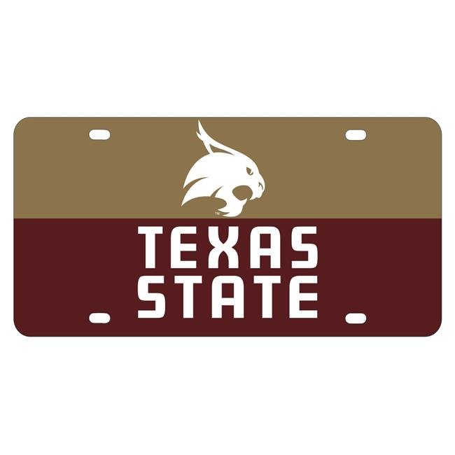 NCAA Texas State Bobcats Metal License Plate - Lightweight, Sturdy & Versatile