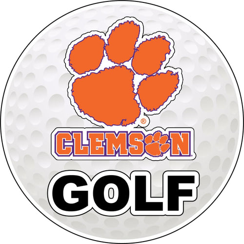 Clemson Tigers 4-Inch Round Golf NCAA Fairway Fervor Vinyl Decal Sticker