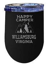 Load image into Gallery viewer, Williamsburg Virginia Souvenir 12 oz Laser Etched Insulated Wine Stainless Steel Tumbler
