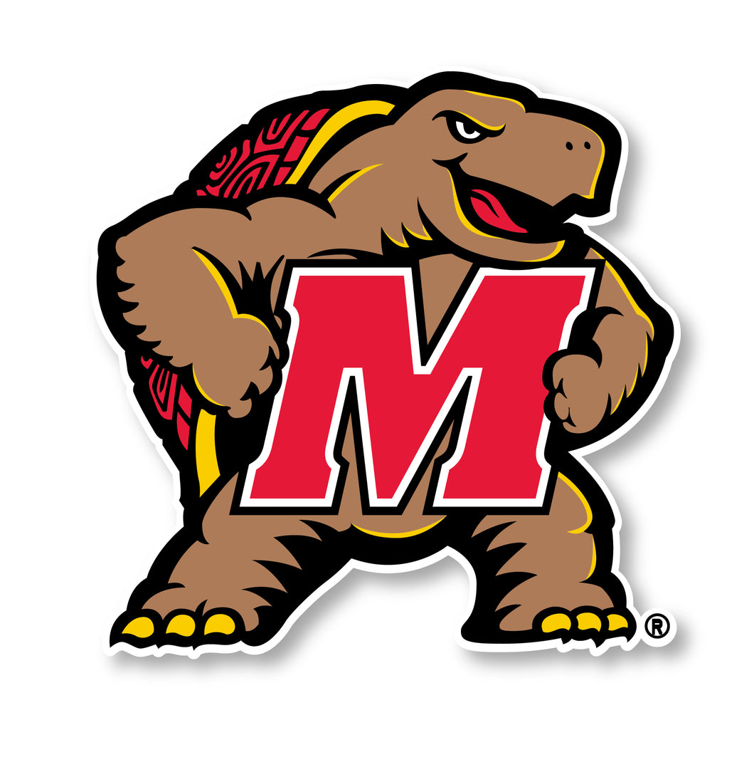 Maryland Terrapins 2-Inch Mascot Logo NCAA Vinyl Decal Sticker for Fans, Students, and Alumni