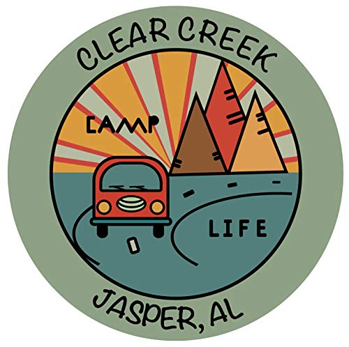 Clear Creek Jasper Alabama Souvenir Decorative Stickers (Choose theme and size)