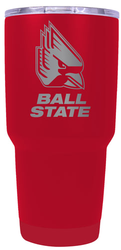 Ball State University Premium Laser Engraved Tumbler - 24oz Stainless Steel Insulated Mug Choose Your Color.