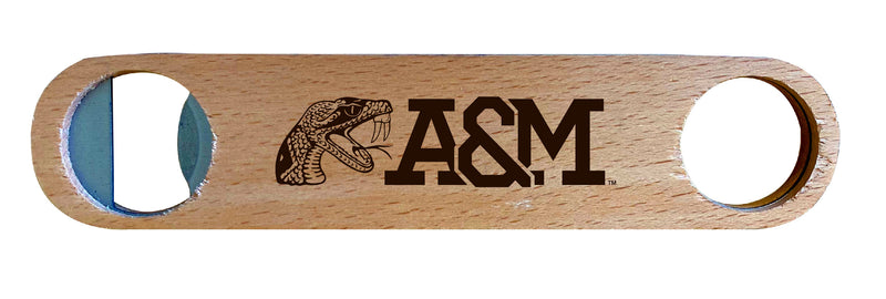 Florida A&M Rattlers NCAA Elegant Laser-Etched Wooden Bottle Opener - Collegiate Bar Accessory