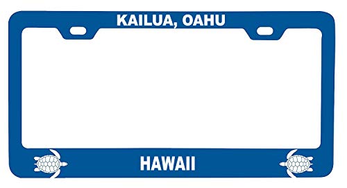 R and R Imports Kailua, Oahu Hawaii Turtle Design Souvenir Metal License Plate Frame