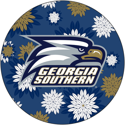 Georgia Southern Eagles Round 4-Inch NCAA Floral Love Vinyl Sticker - Blossoming School Spirit Decal
