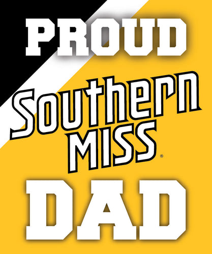 Southern Mississippi Golden Eagles 5x6-Inch Proud Dad NCAA - Durable School Spirit Vinyl Decal Perfect Gift for Dad