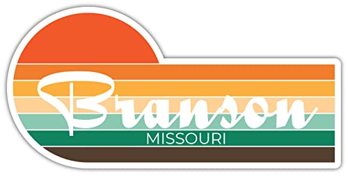 Branson Missouri 4 x 2.25 Inch Fridge Magnet Retro Vintage Sunset City 70s Aesthetic Design