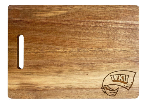 Western Kentucky Hilltoppers Classic Acacia Wood Cutting Board - Small Corner Logo