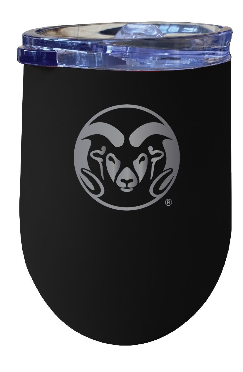 Colorado State Rams NCAA Laser-Etched Wine Tumbler - 12oz  Stainless Steel Insulated Cup