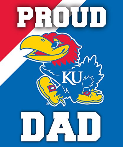 Kansas Jayhawks 5x6-Inch Proud Dad NCAA - Durable School Spirit Vinyl Decal Perfect Gift for Dad