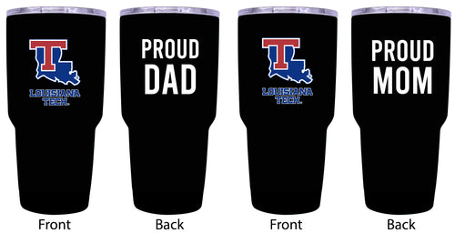 Louisiana Tech Bulldogs Proud Parent 24 oz Insulated Tumblers Set - Black, Mom & Dad Edition