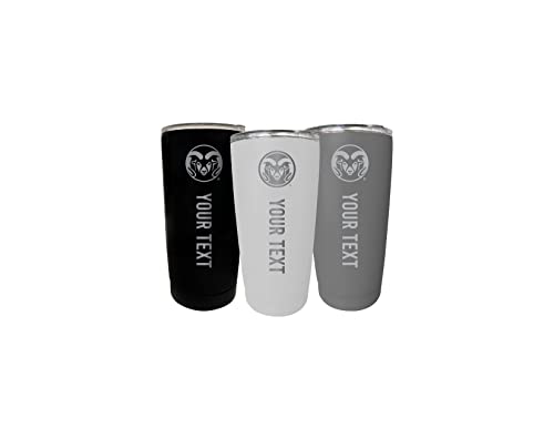 Custom Colorado State Rams 16 oz Etched Insulated Stainless Steel Tumbler with Engraved Name Choice of Color