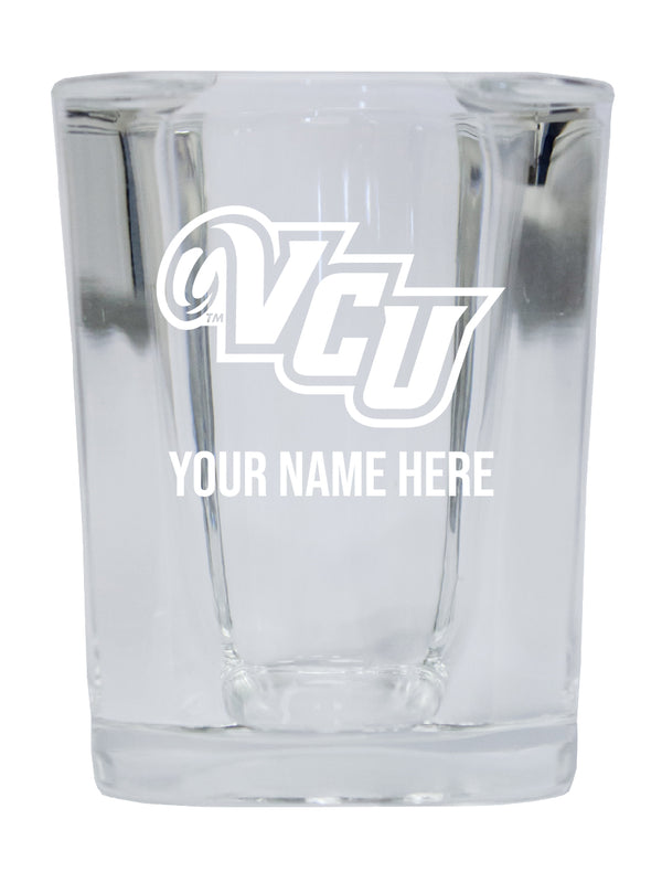 NCAA Virginia Commonwealth Personalized 2oz Stemless Shot Glass - Custom Laser Etched 4-Pack