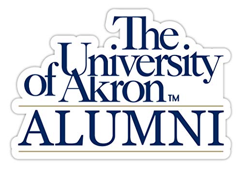 Akron Zips 4-Inch Alumni 4-Pack NCAA Vinyl Sticker - Durable School Spirit Decal