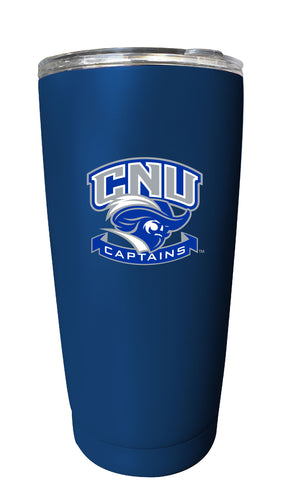 Christopher Newport Captains NCAA Insulated Tumbler - 16oz Stainless Steel Travel Mug Choose Your Color