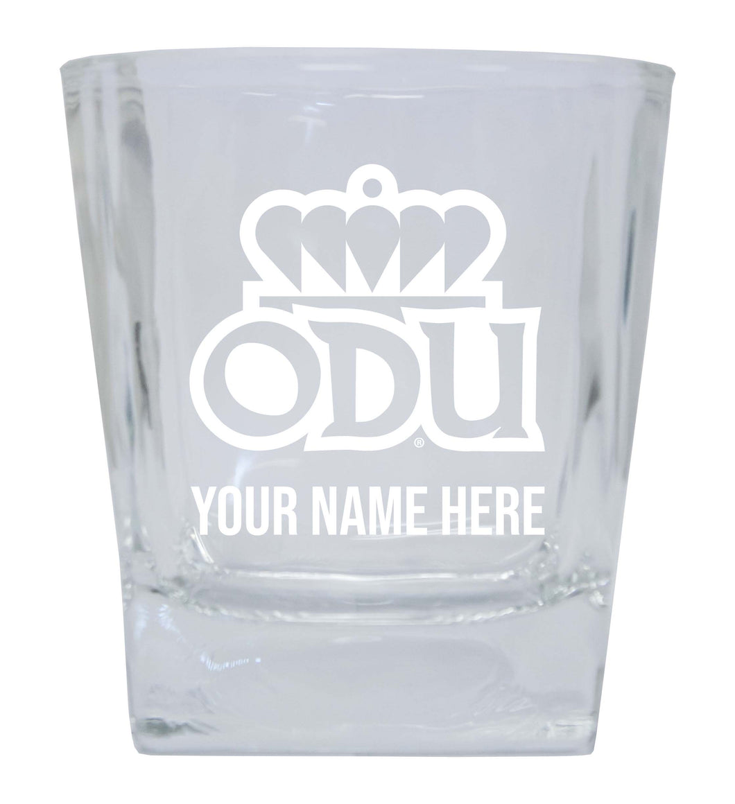 Old Dominion Monarchs 2-Pack Personalized NCAA Spirit Elegance 10oz Etched Glass Tumbler