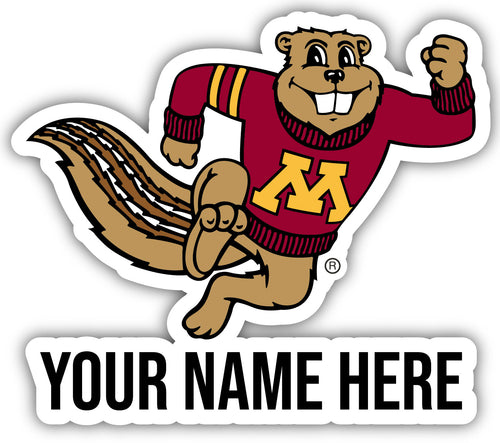 Minnesota Gophers 9x14-Inch Mascot Logo NCAA Custom Name Vinyl Sticker - Personalize with Name